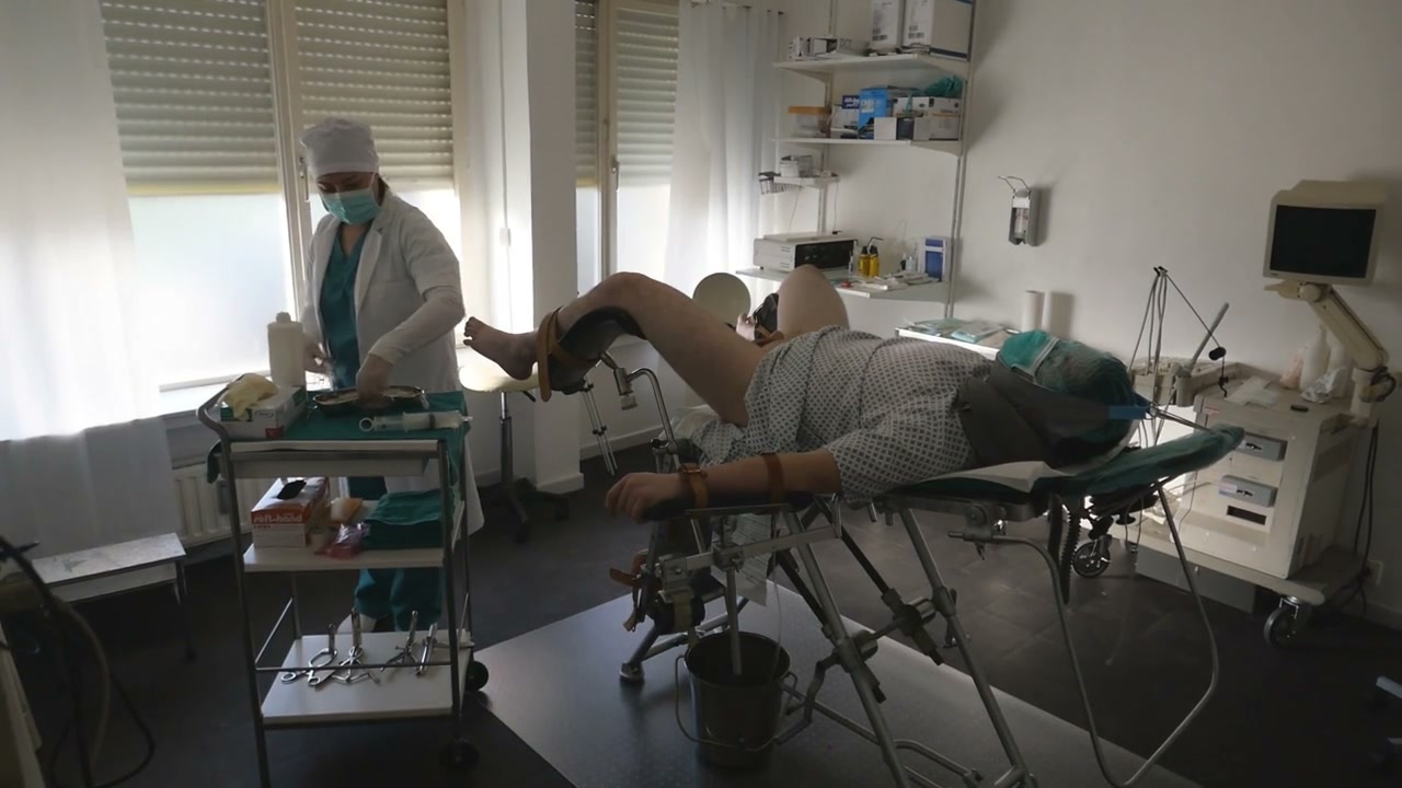Dr. Jill various medfet procedures on a restrained patient free medical bdsm video